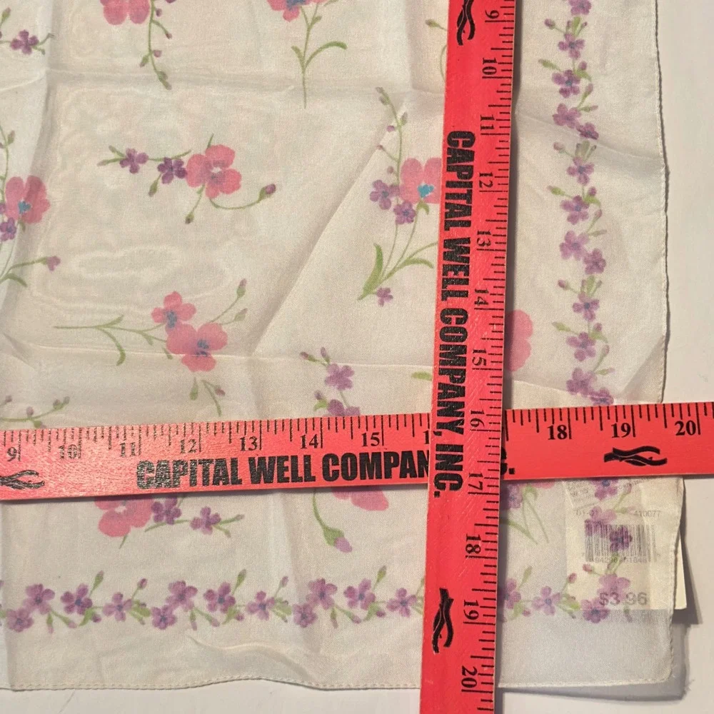 Kathie Lee Collection‎ Floral Square Scarf Multicolor Made in Italy Cottagecore